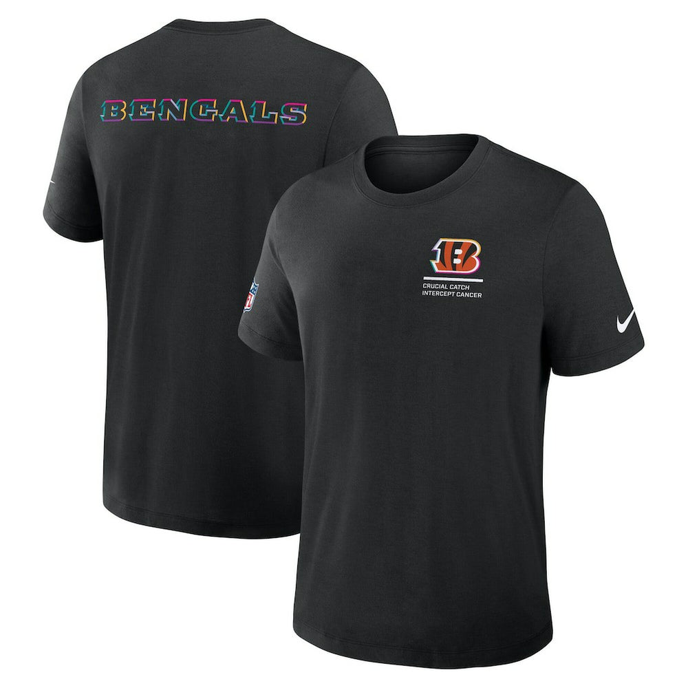 Cincinnati Bengals 2025 NFL Crucial Catch Tri-Blend Dri-FIT T-Shirt - Black T-shirts