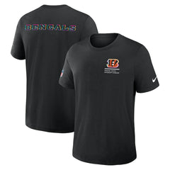 Cincinnati Bengals 2025 NFL Crucial Catch Tri-Blend Dri-FIT T-Shirt - Black T-shirts