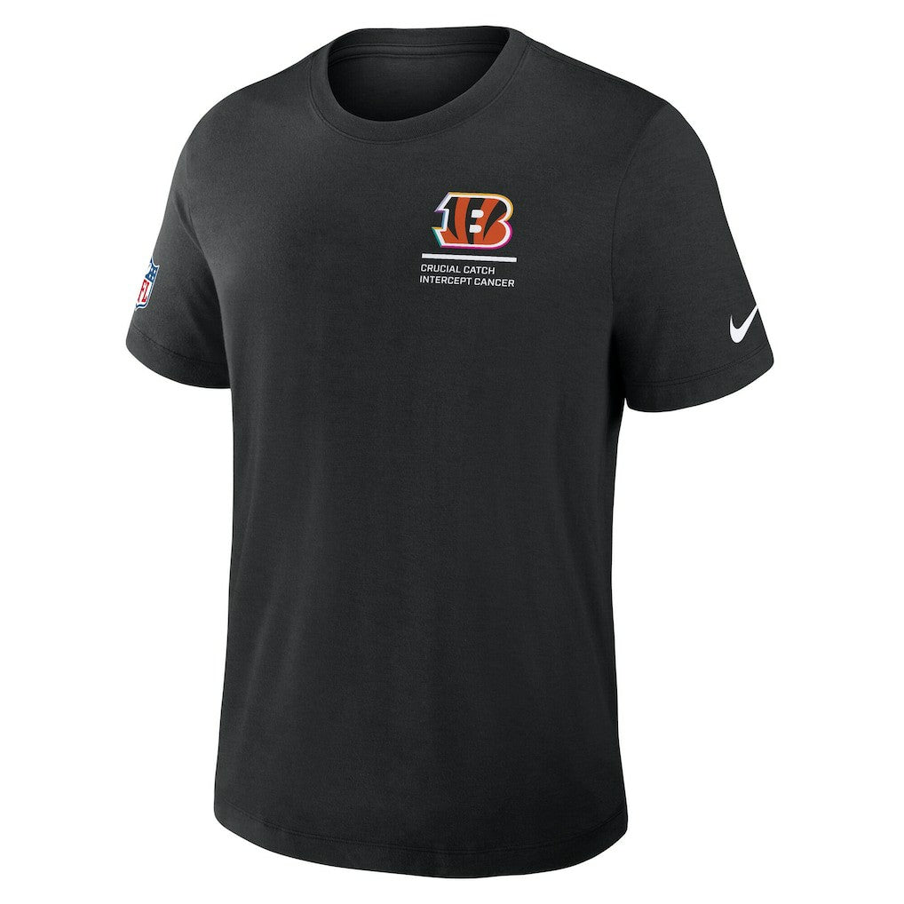 Cincinnati Bengals 2025 NFL Crucial Catch Tri-Blend Dri-FIT T-Shirt - Black T-shirts