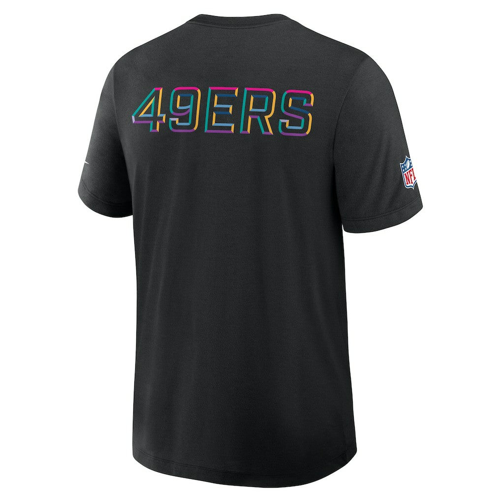 San Francisco 49ers 2025 NFL Crucial Catch Tri-Blend Dri-FIT T-Shirt - Black T-shirts