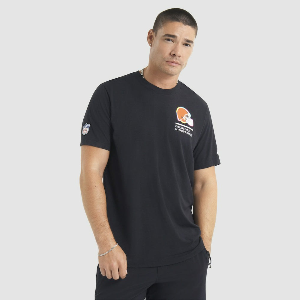 Cleveland Browns 2025 NFL Crucial Catch Tri-Blend Dri-FIT T-Shirt - Black T-shirts