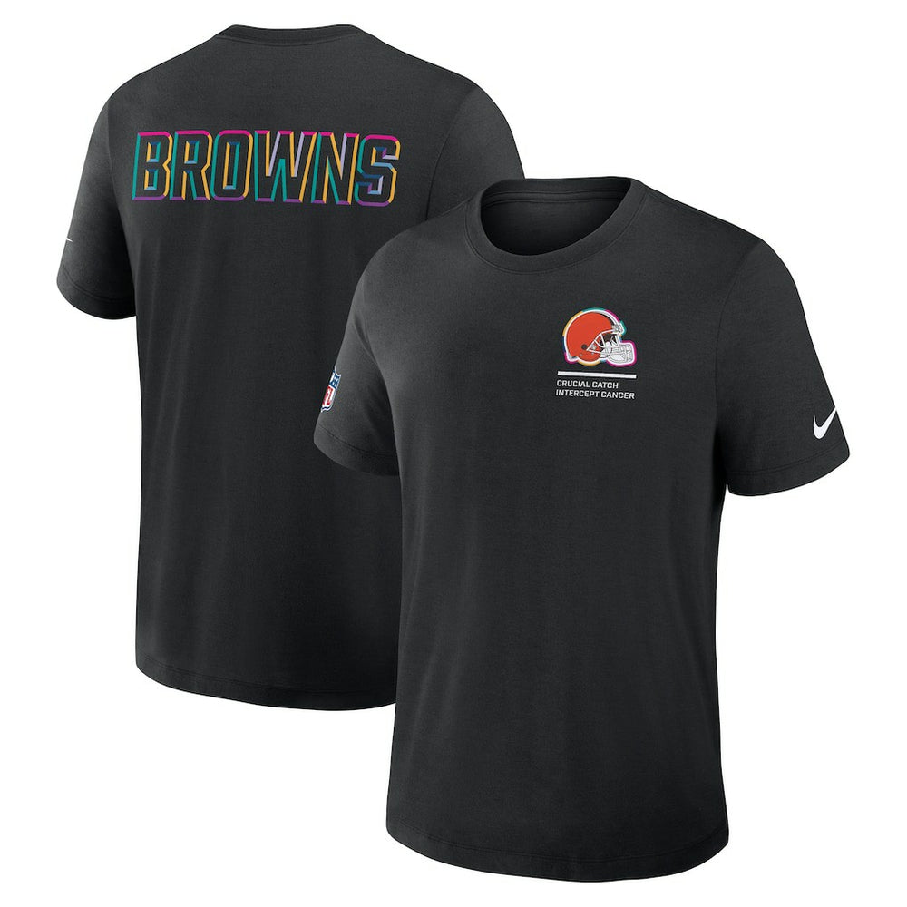 Cleveland Browns 2025 NFL Crucial Catch Tri-Blend Dri-FIT T-Shirt - Black T-shirts