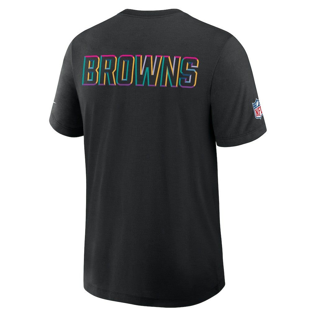 Cleveland Browns 2025 NFL Crucial Catch Tri-Blend Dri-FIT T-Shirt - Black T-shirts