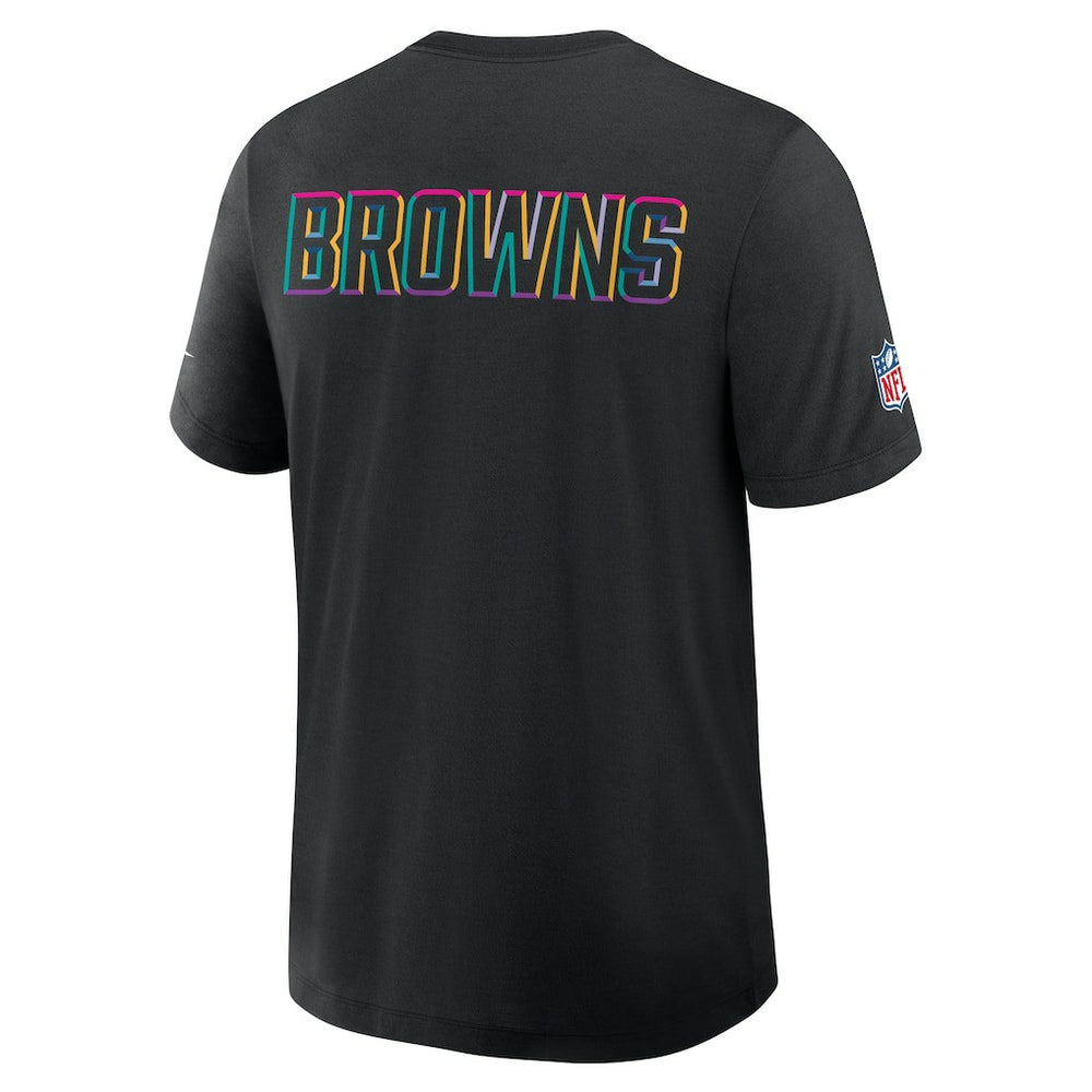 Cleveland Browns 2025 NFL Crucial Catch Tri-Blend Dri-FIT T-Shirt - Black T-shirts