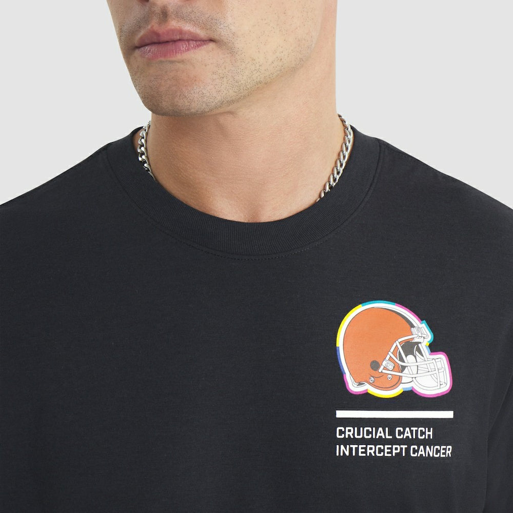 Cleveland Browns 2025 NFL Crucial Catch Tri-Blend Dri-FIT T-Shirt - Black T-shirts