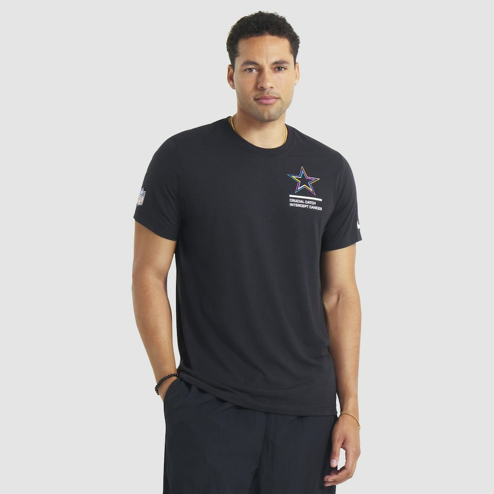 Dallas Cowboys 2025 NFL Crucial Catch Tri-Blend Dri-FIT T-Shirt - Black T-shirts