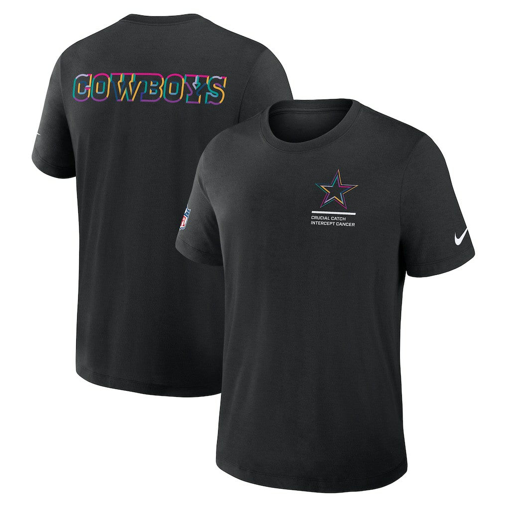 Dallas Cowboys 2025 NFL Crucial Catch Tri-Blend Dri-FIT T-Shirt - Black T-shirts