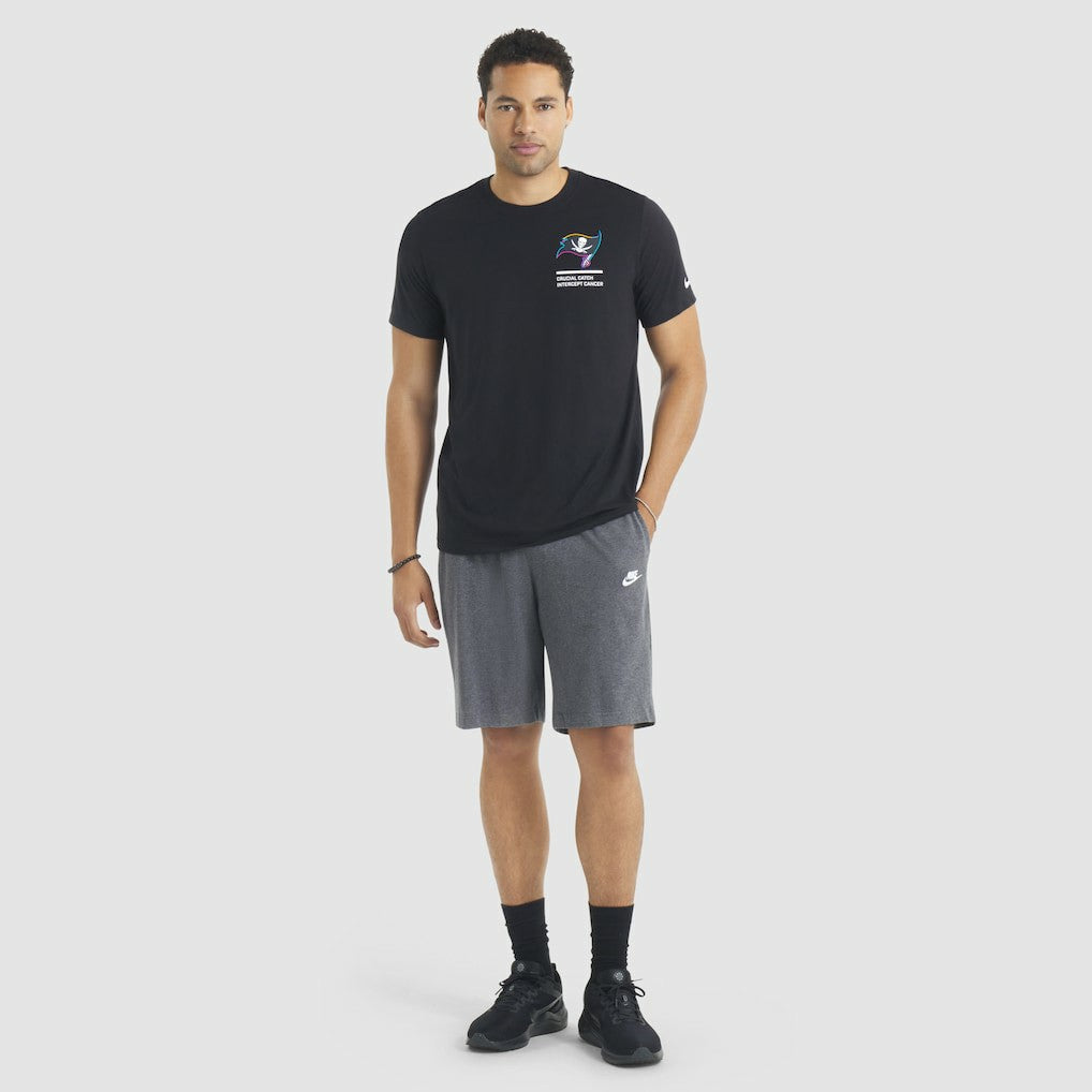 Tampa Bay Buccaneers 2025 NFL Crucial Catch Tri-Blend Dri-FIT T-Shirt - Black T-shirts