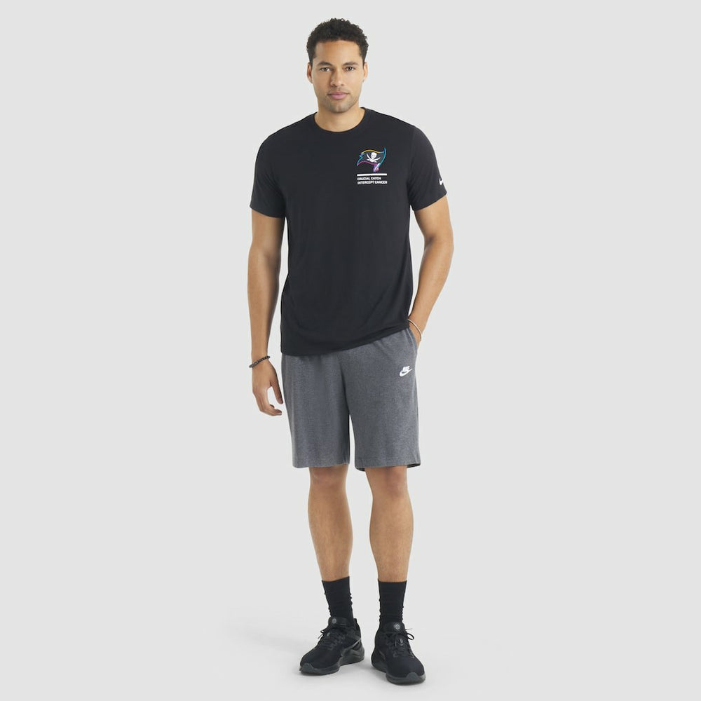 Tampa Bay Buccaneers 2025 NFL Crucial Catch Tri-Blend Dri-FIT T-Shirt - Black T-shirts