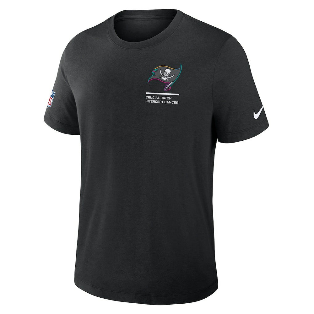 Tampa Bay Buccaneers 2025 NFL Crucial Catch Tri-Blend Dri-FIT T-Shirt - Black T-shirts