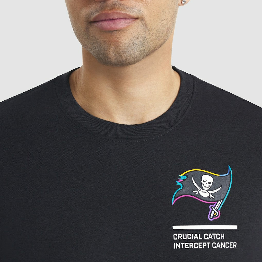 Tampa Bay Buccaneers 2025 NFL Crucial Catch Tri-Blend Dri-FIT T-Shirt - Black T-shirts