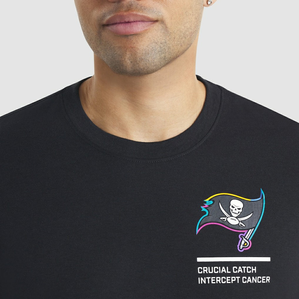 Tampa Bay Buccaneers 2025 NFL Crucial Catch Tri-Blend Dri-FIT T-Shirt - Black T-shirts