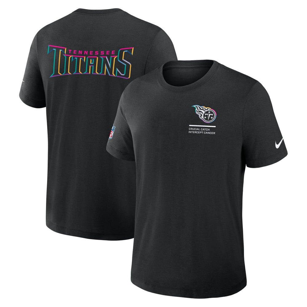 Tennessee Titans 2025 NFL Crucial Catch Tri-Blend Dri-FIT T-Shirt - Black T-shirts