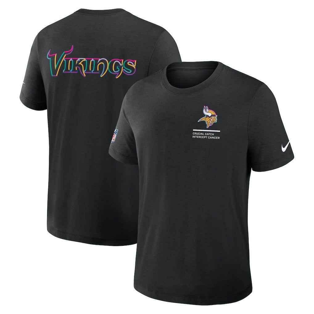 Minnesota Vikings 2025 NFL Crucial Catch Tri-Blend Dri-FIT T-Shirt - Black T-shirts