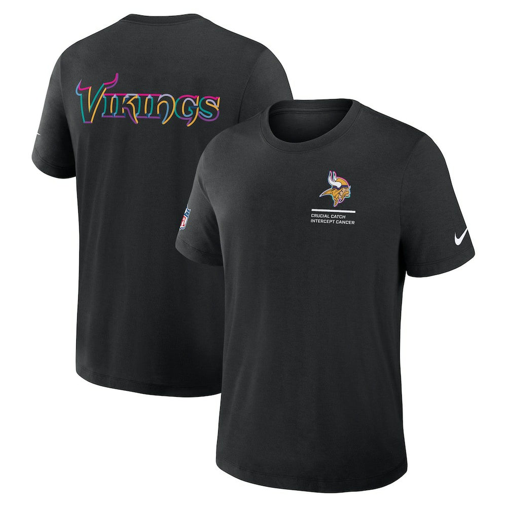 Minnesota Vikings 2025 NFL Crucial Catch Tri-Blend Dri-FIT T-Shirt - Black T-shirts