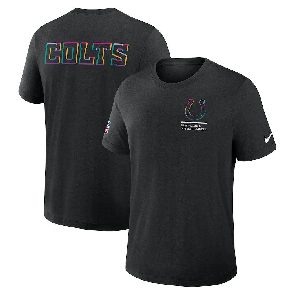 Indianapolis Colts 2025 NFL Crucial Catch Tri-Blend Dri-FIT T-Shirt - Black T-shirts