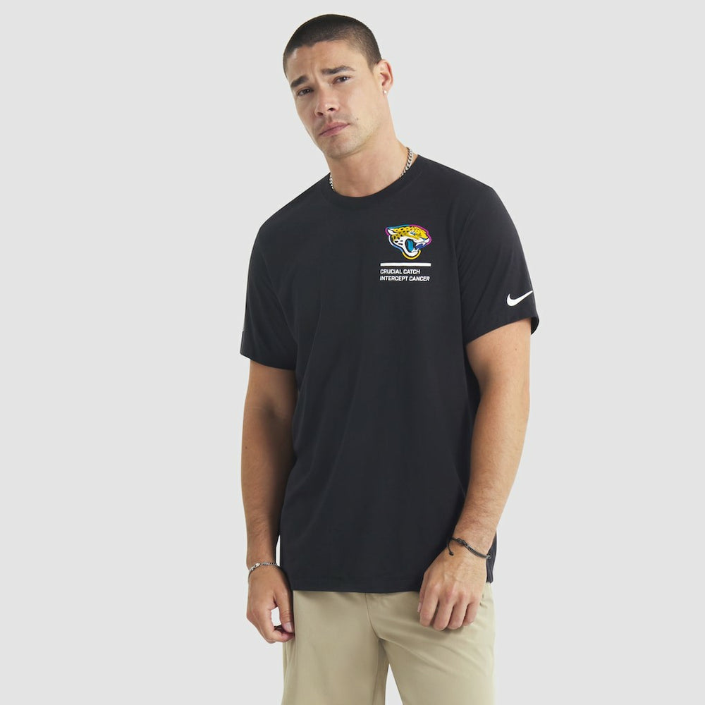 Jacksonville Jaguars 2025 NFL Crucial Catch Tri-Blend Dri-FIT T-Shirt - Black T-shirts