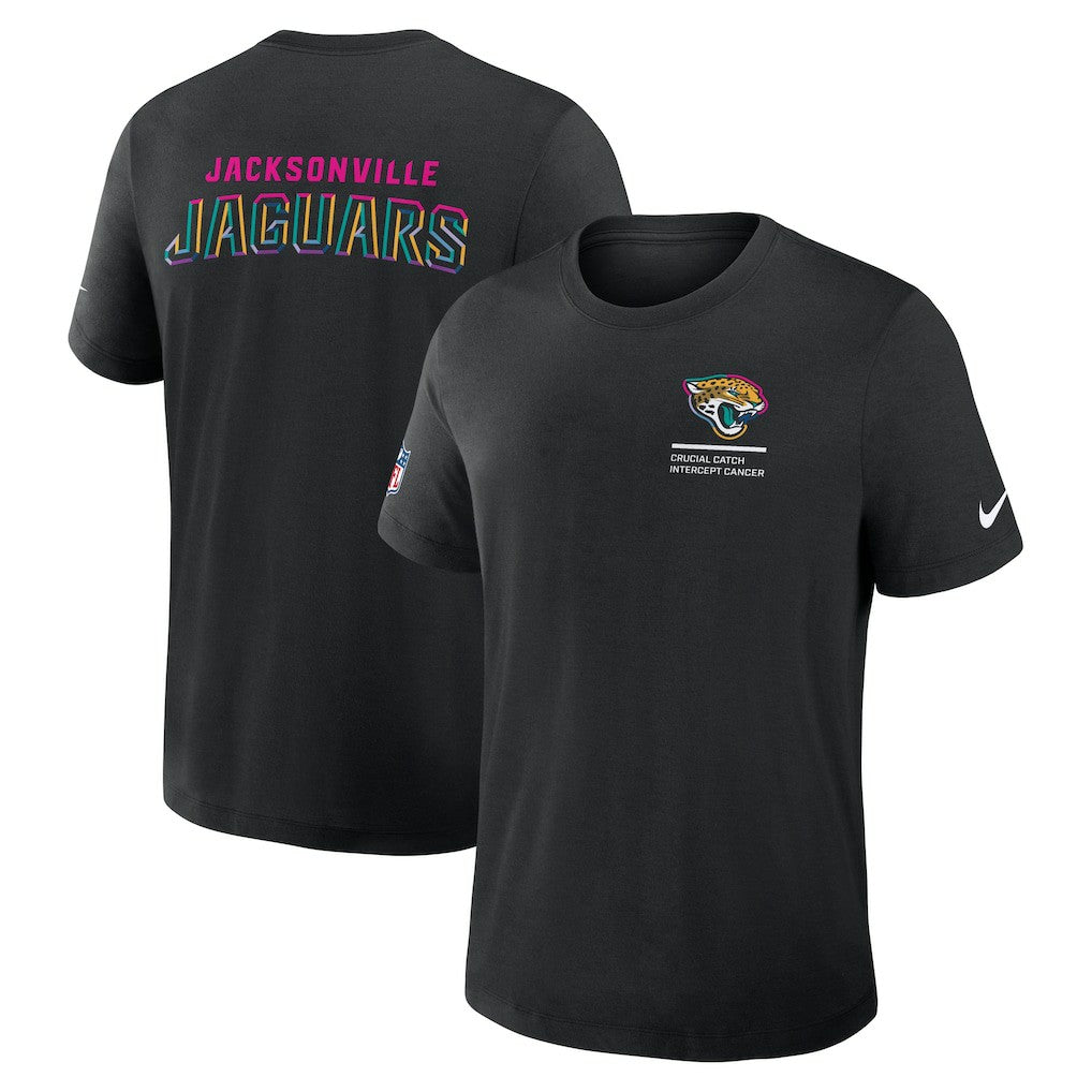 Jacksonville Jaguars 2025 NFL Crucial Catch Tri-Blend Dri-FIT T-Shirt - Black T-shirts