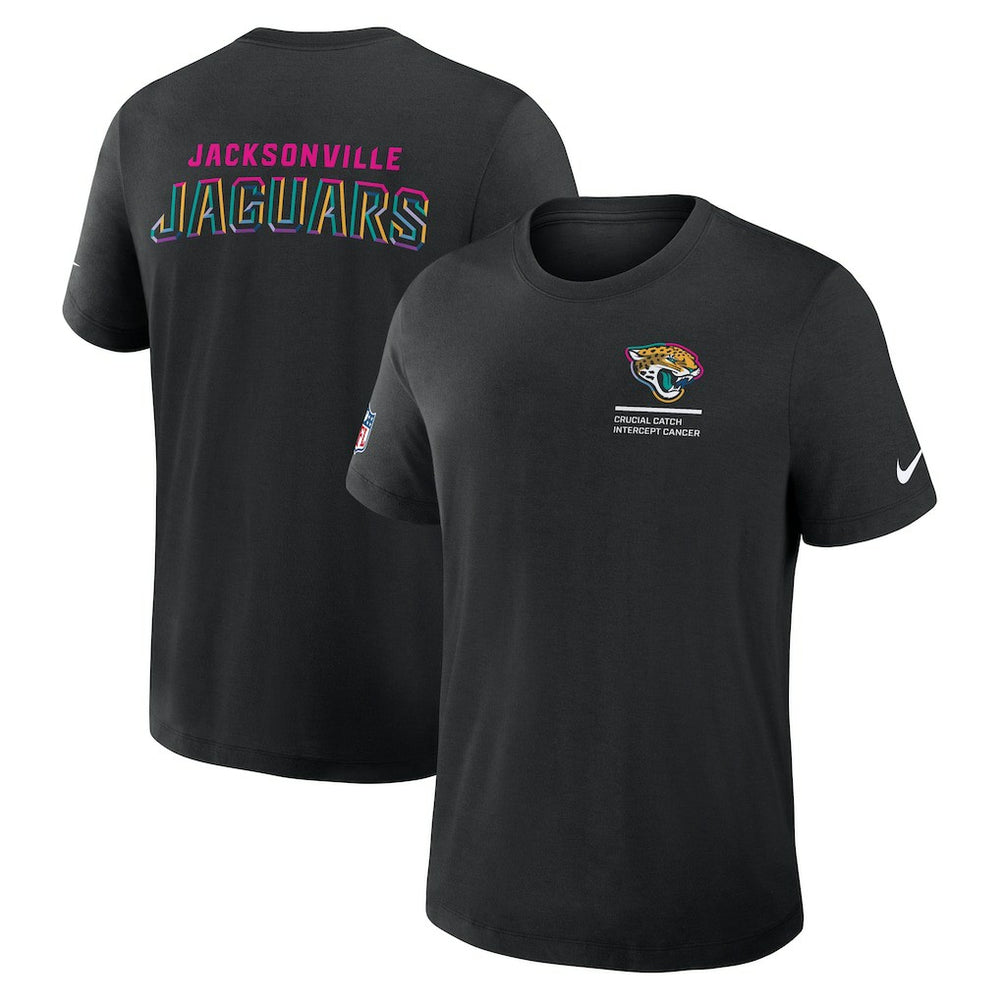 Jacksonville Jaguars 2025 NFL Crucial Catch Tri-Blend Dri-FIT T-Shirt - Black T-shirts