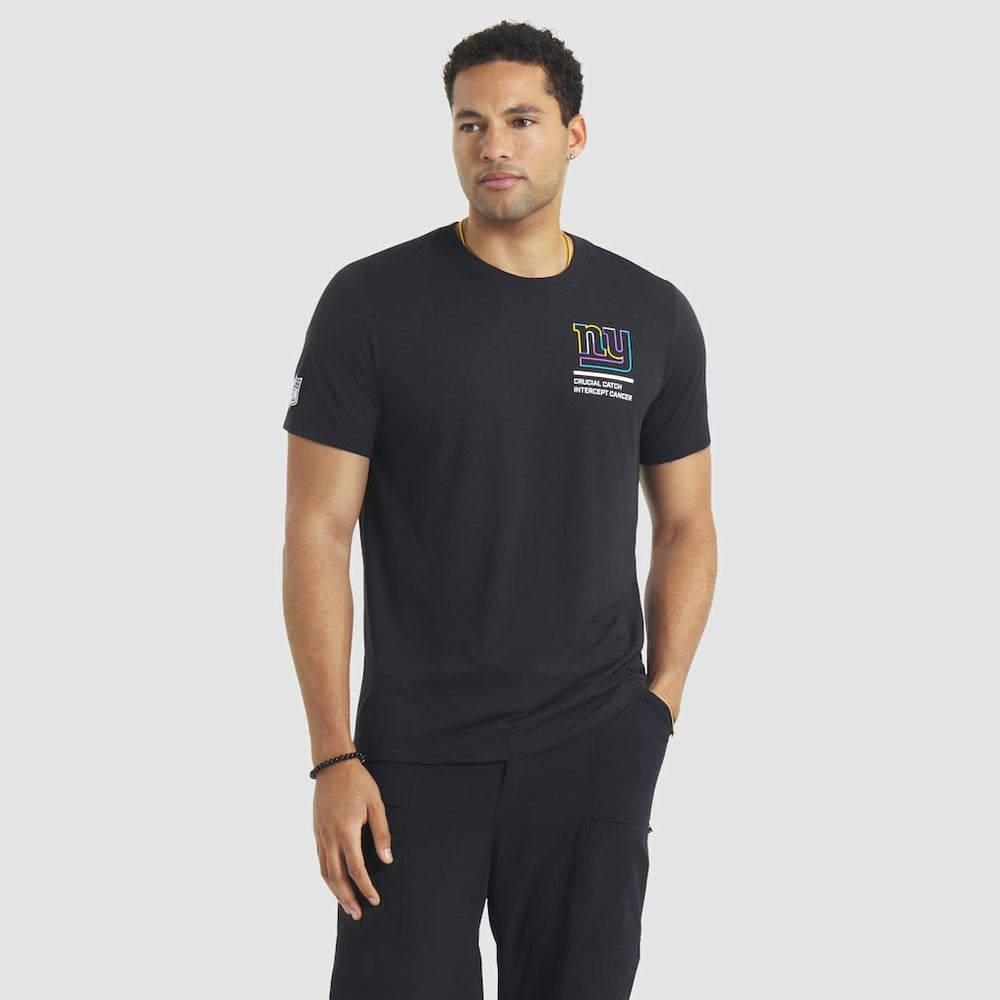 New York Giants 2025 NFL Crucial Catch Tri-Blend Dri-FIT T-Shirt - Black T-shirts
