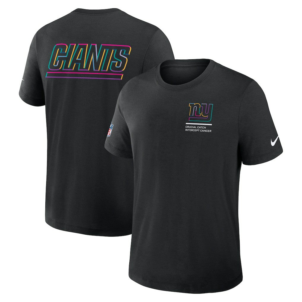 New York Giants 2025 NFL Crucial Catch Tri-Blend Dri-FIT T-Shirt - Black T-shirts