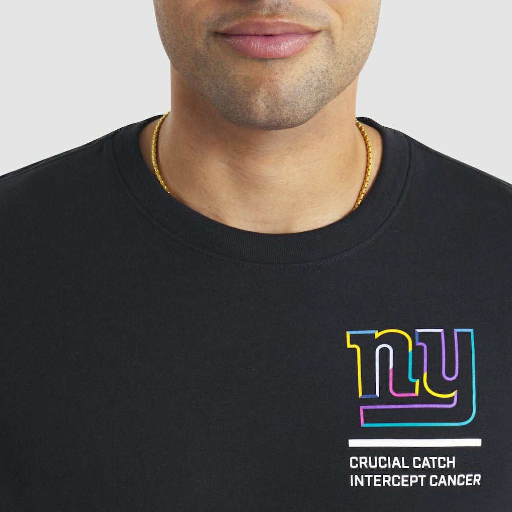 New York Giants 2025 NFL Crucial Catch Tri-Blend Dri-FIT T-Shirt - Black T-shirts