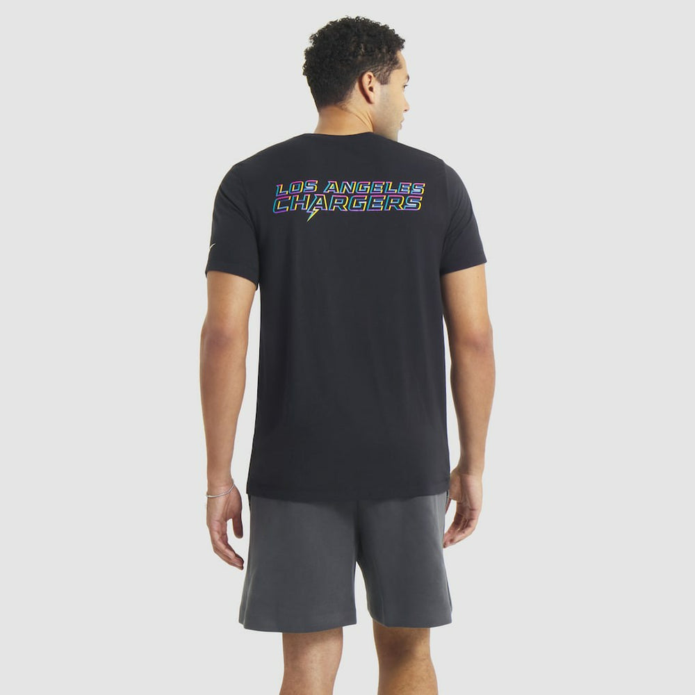 Los Angeles Chargers 2025 NFL Crucial Catch Tri-Blend Dri-FIT T-Shirt - Black T-shirts