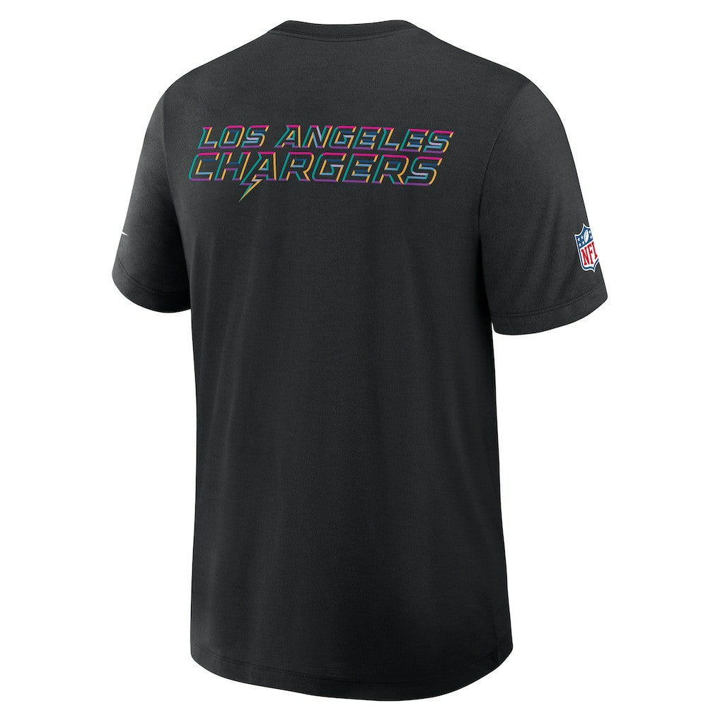 Los Angeles Chargers 2025 NFL Crucial Catch Tri-Blend Dri-FIT T-Shirt - Black T-shirts