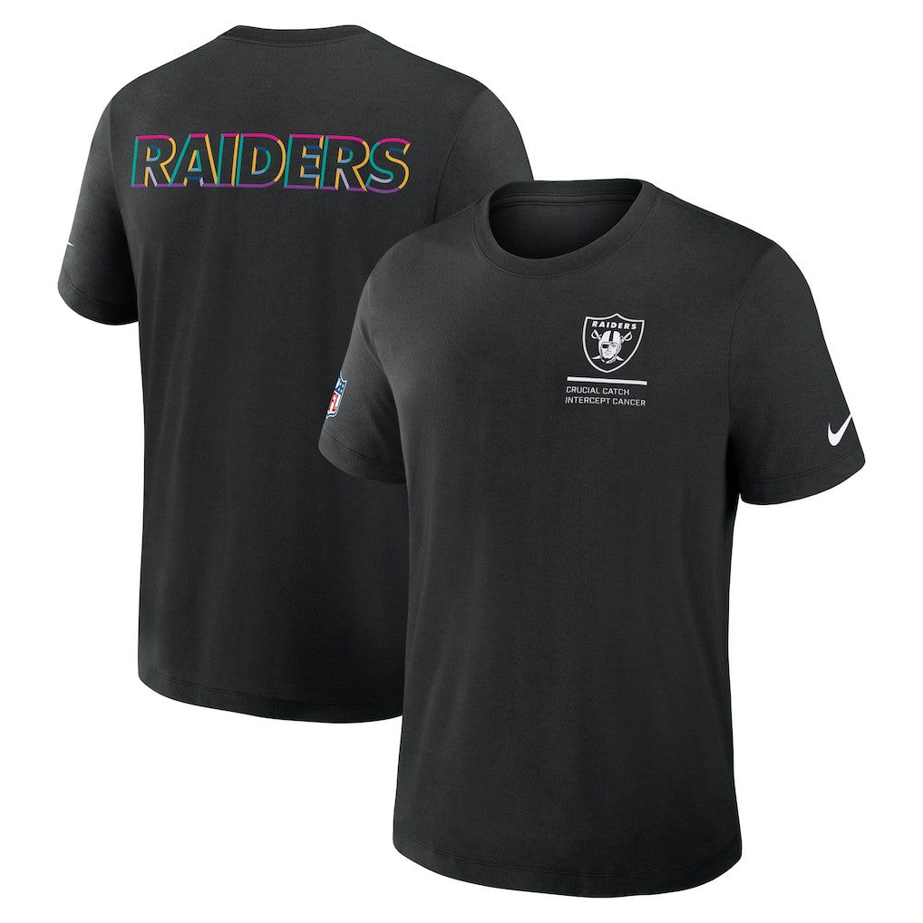 Las Vegas Raiders 2025 NFL Crucial Catch Tri-Blend Dri-FIT T-Shirt - Black T-shirts