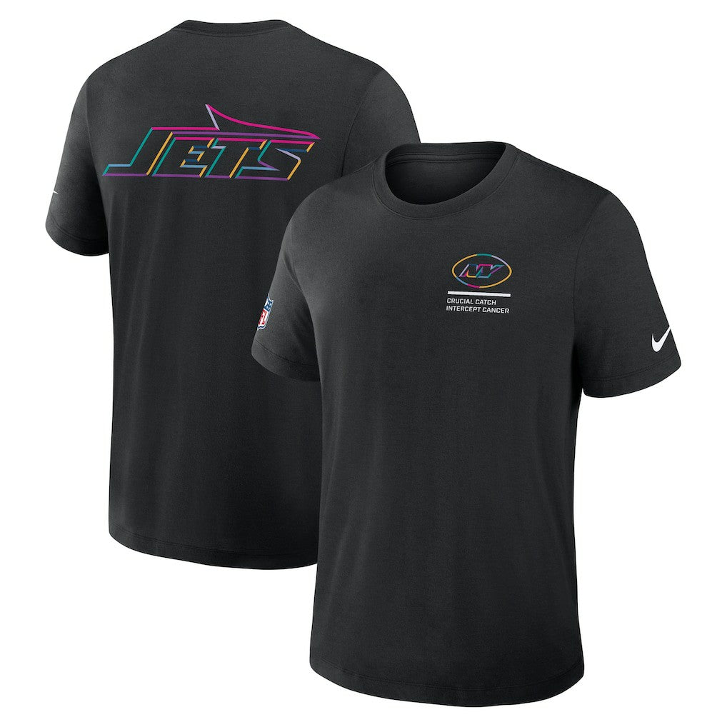 New York Jets 2025 NFL Crucial Catch Tri-Blend Dri-FIT T-Shirt - Black T-shirts