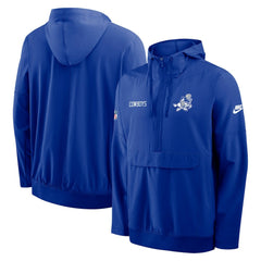 Dallas Cowboys Sideline Alt Pack Anorak Half-Zip Hoodie Jacket - Royal Hoodies