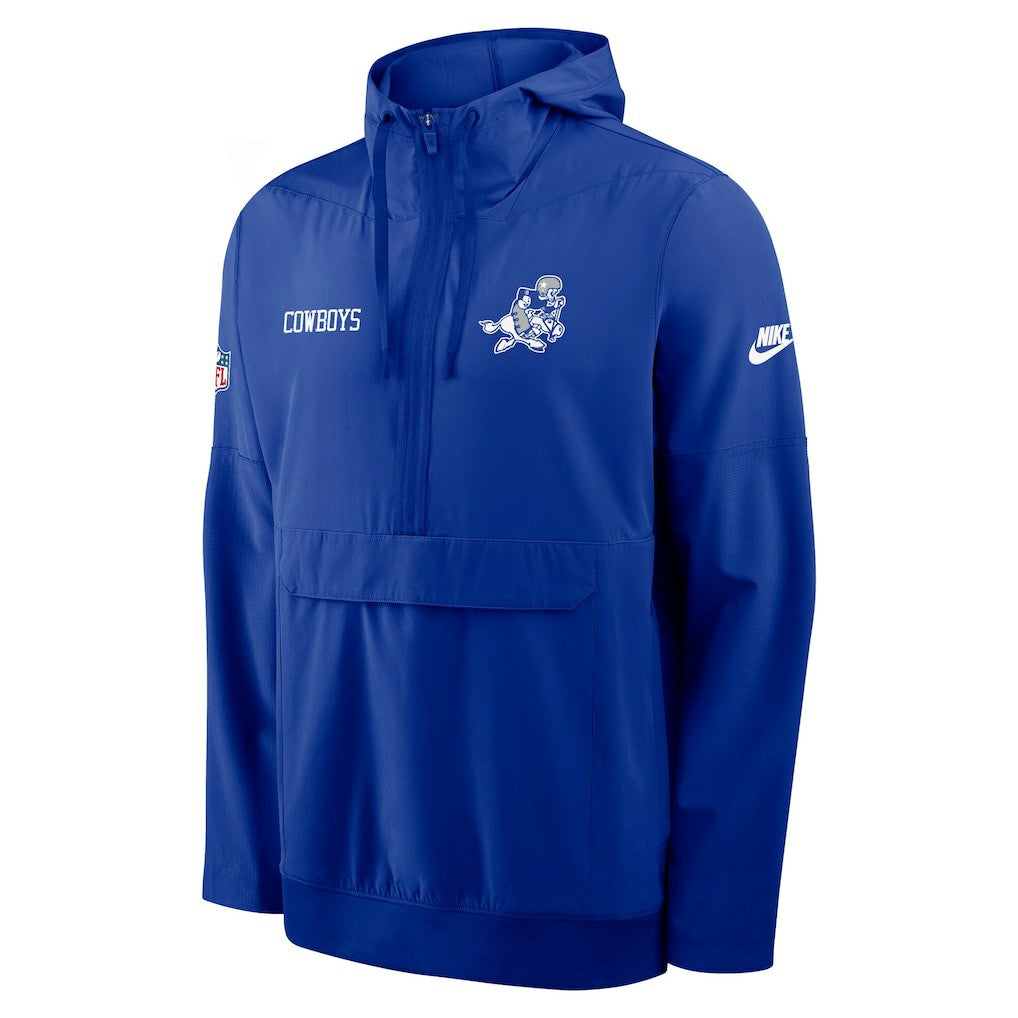 Dallas Cowboys Sideline Alt Pack Anorak Half-Zip Hoodie Jacket - Royal Hoodies