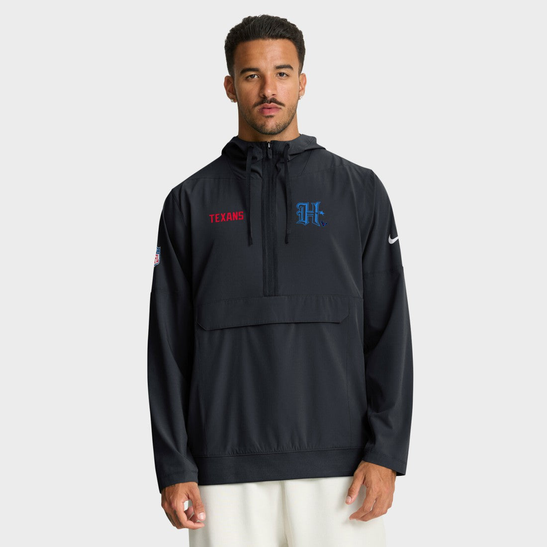 Houston Texans Sideline Alt Pack Anorak Half-Zip Hoodie Jacket - Navy Hoodies