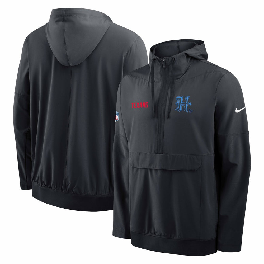 Houston Texans Sideline Alt Pack Anorak Half-Zip Hoodie Jacket - Navy Hoodies
