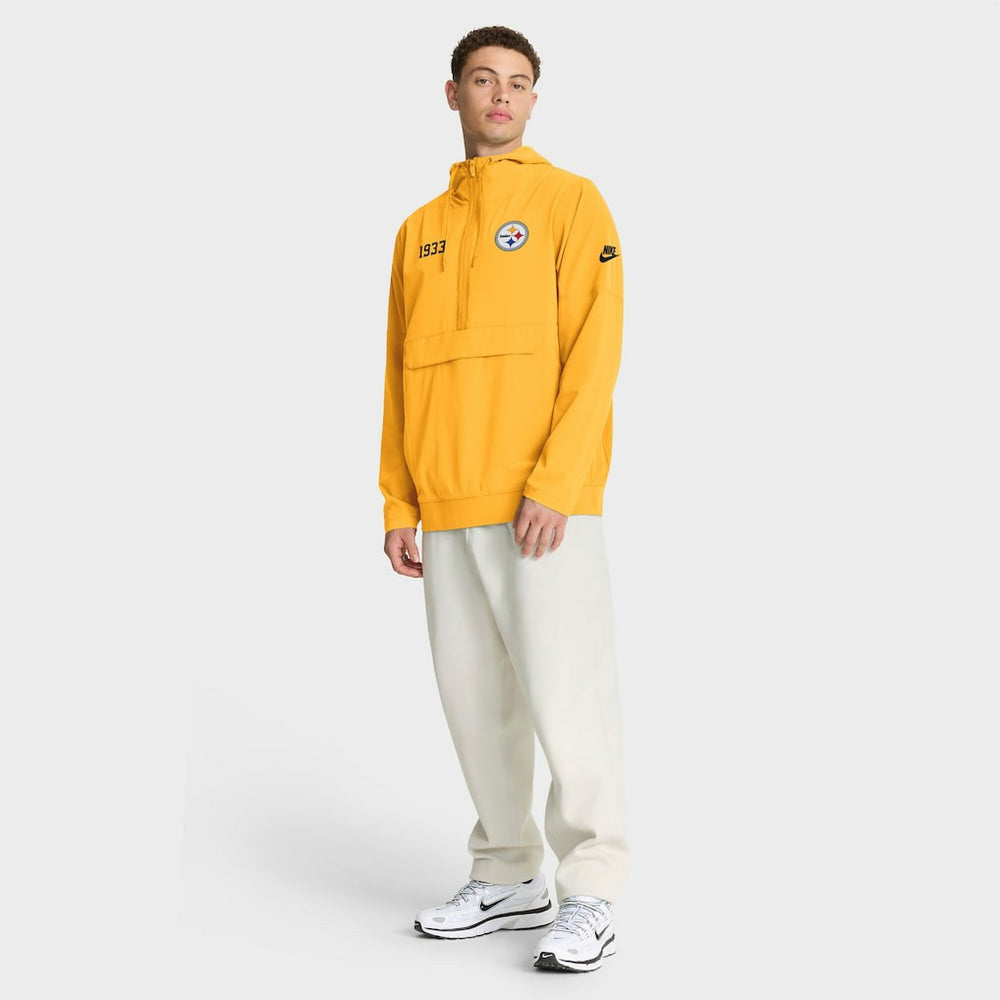 Pittsburgh Steelers 1933 Sideline Alt Pack Anorak Half-Zip Hoodie Jacket - Gold Hoodies