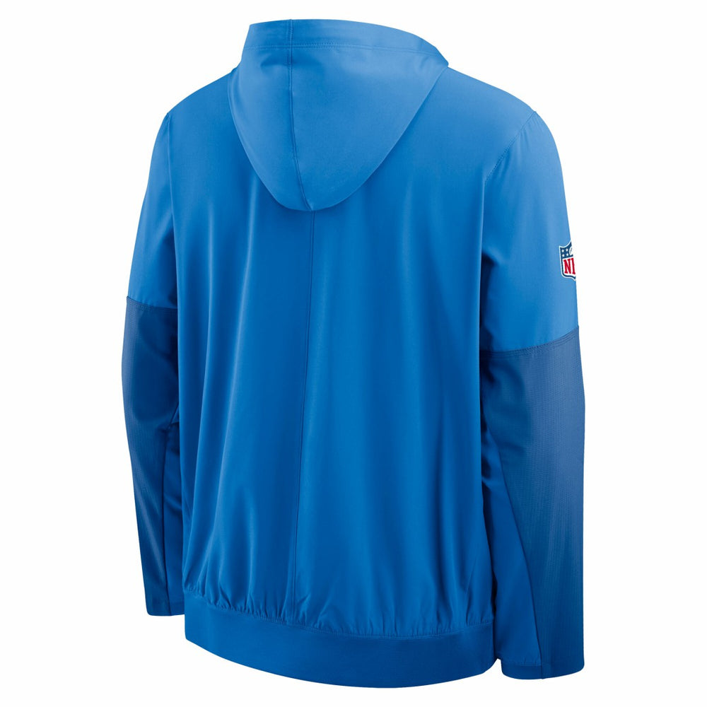 Detroit Lions Sideline Anorak Half-Zip Hoodie Jacket - Blue Hoodies