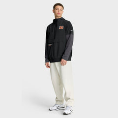 Cincinnati Bengals Sideline Anorak Half-Zip Hoodie Jacket - Black Hoodies