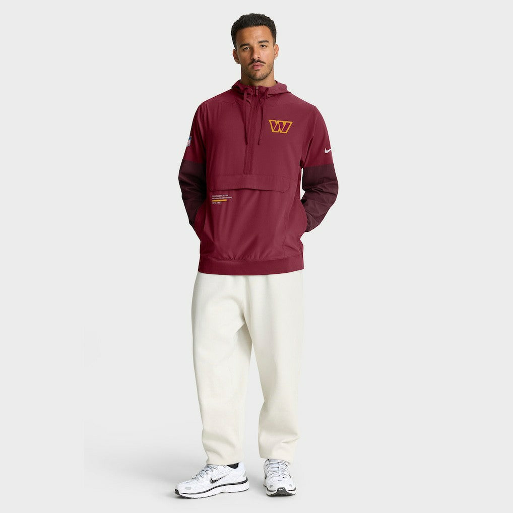 Washington Commanders Sideline Anorak Half-Zip Hoodie Jacket - Burgundy Hoodies