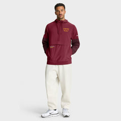 Washington Commanders Sideline Anorak Half-Zip Hoodie Jacket - Burgundy Hoodies