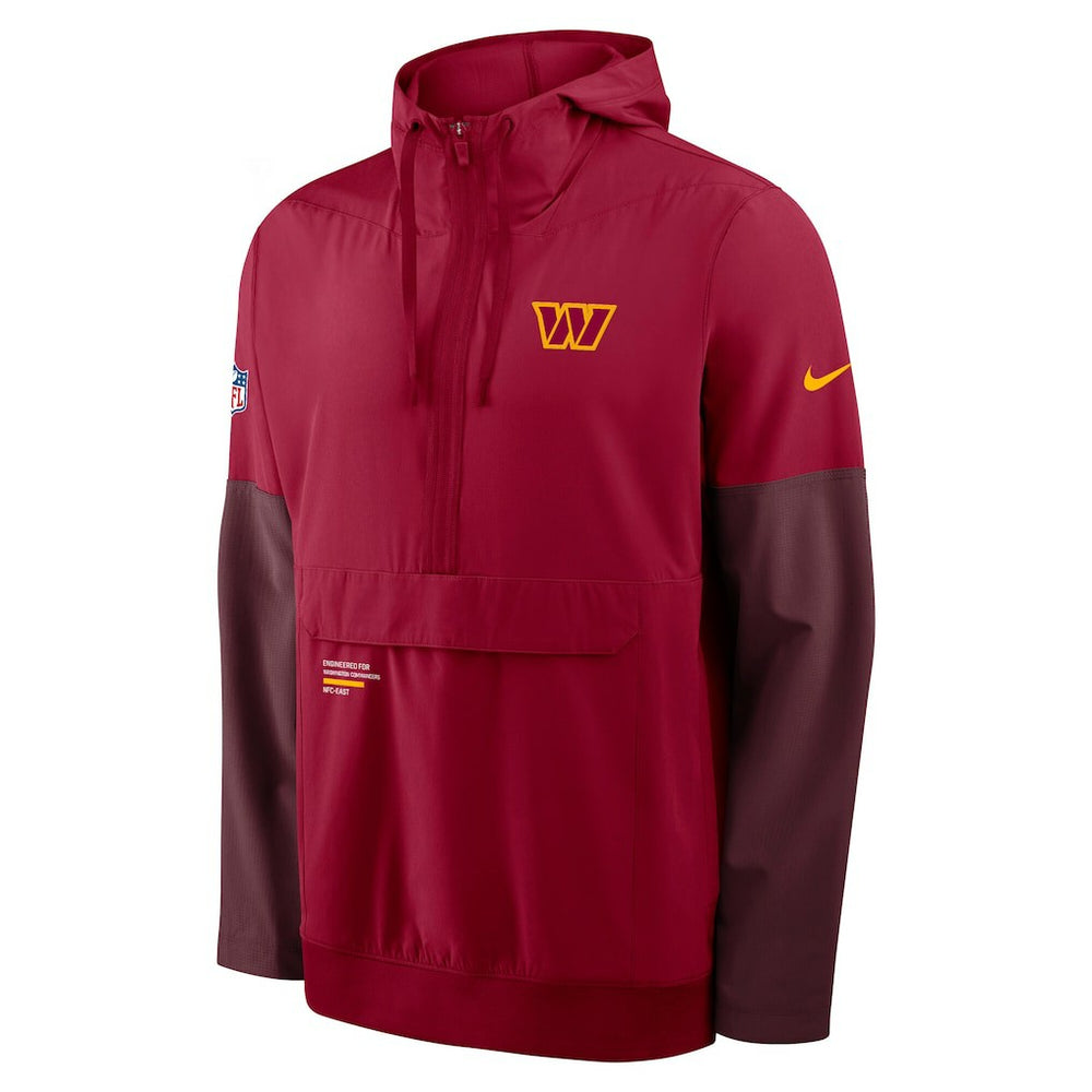 Washington Commanders Sideline Anorak Half-Zip Hoodie Jacket - Burgundy Hoodies