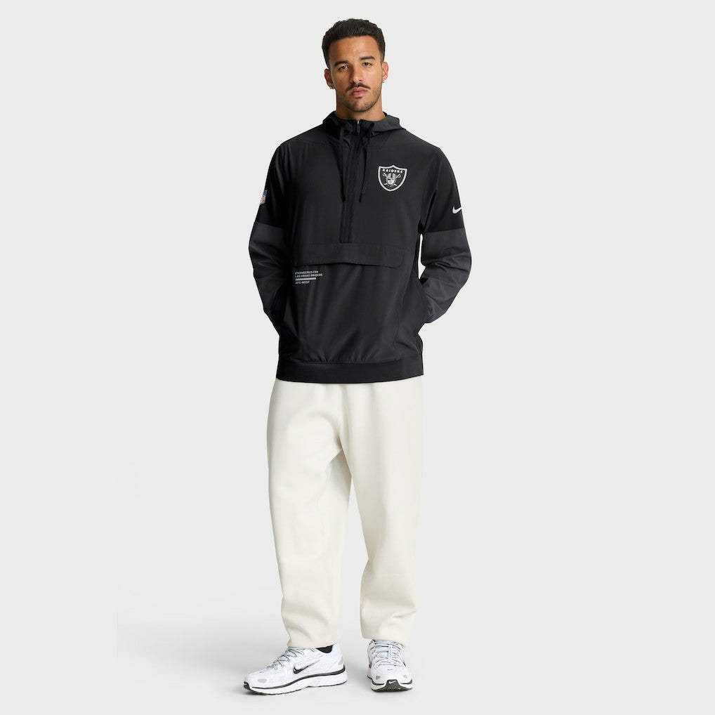 Las Vegas Raiders Sideline Anorak Half-Zip Hoodie Jacket - Black Hoodies