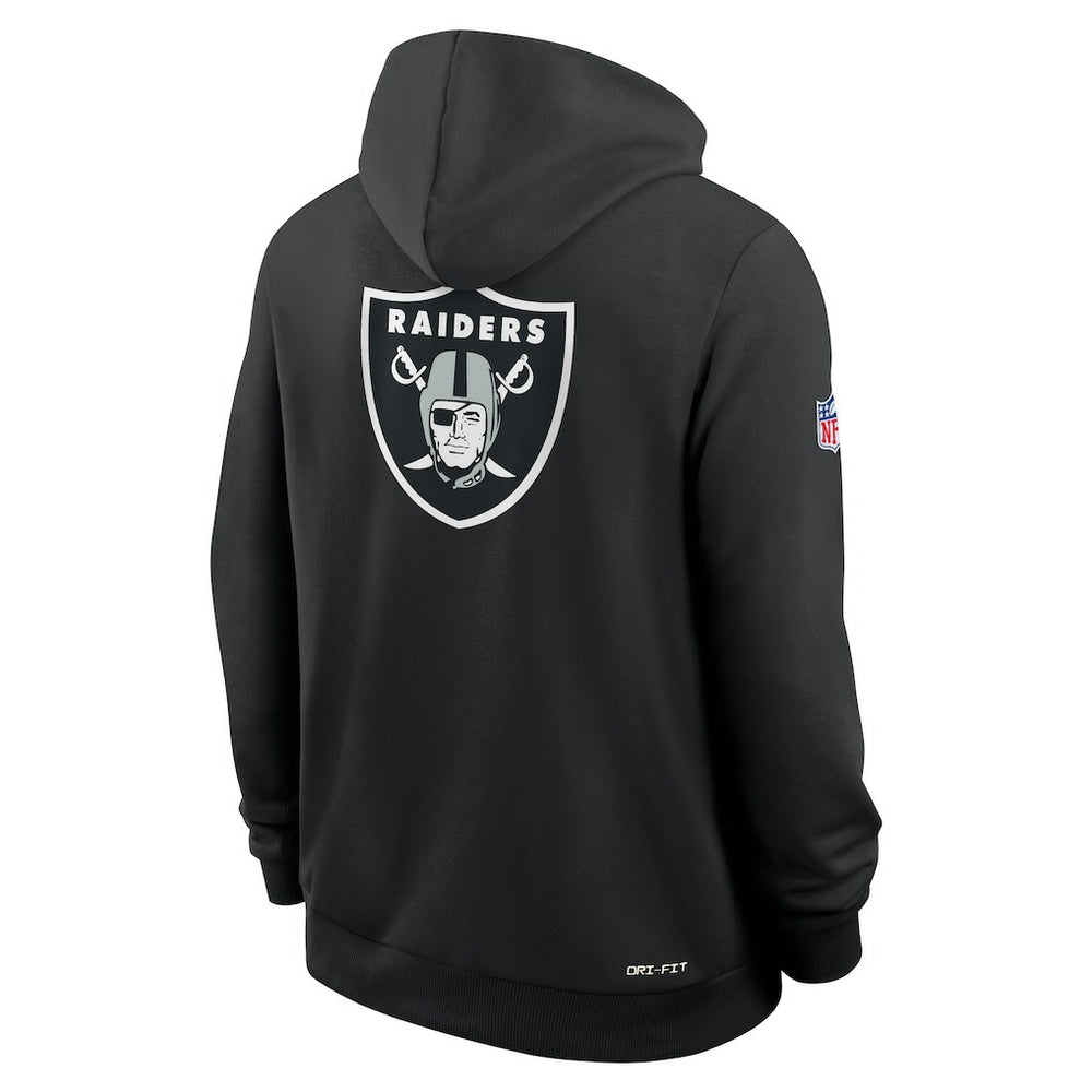 Las Vegas Raiders Sideline Standard Issue Utility Player Dri-FIT Full-Zip Hoodie - Black Hoodies