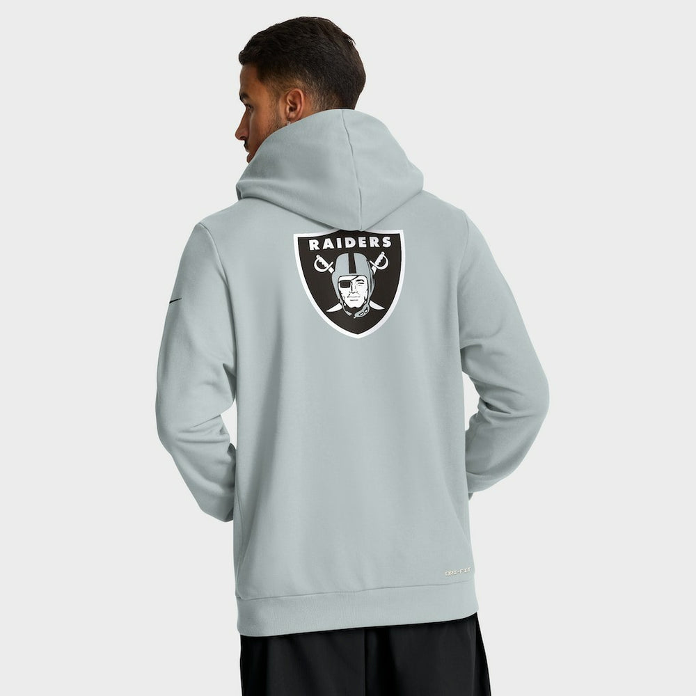 Las Vegas Raiders Sideline Standard Issue Utility Player Dri-FIT Full-Zip Hoodie - Silver Hoodies