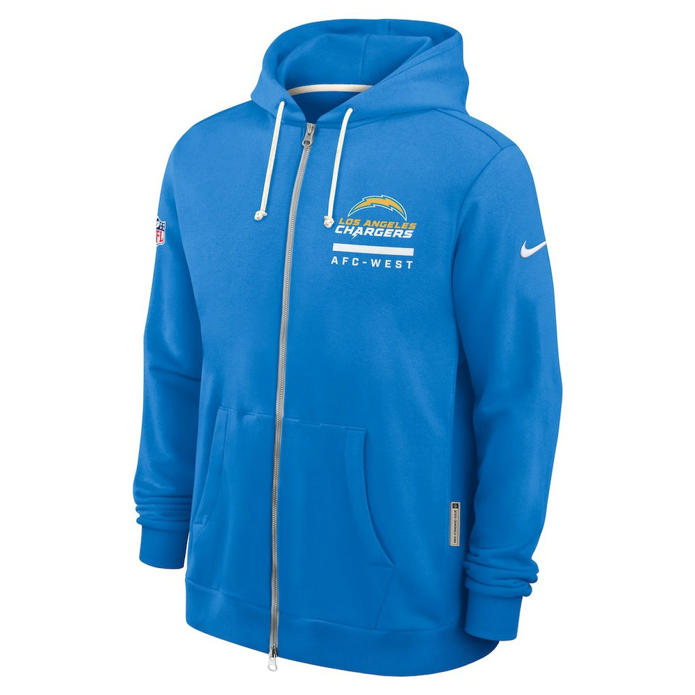 Los Angeles Chargers Sideline Standard Issue Utility Player Dri-FIT Full-Zip Hoodie - Powder Blue Hoodies