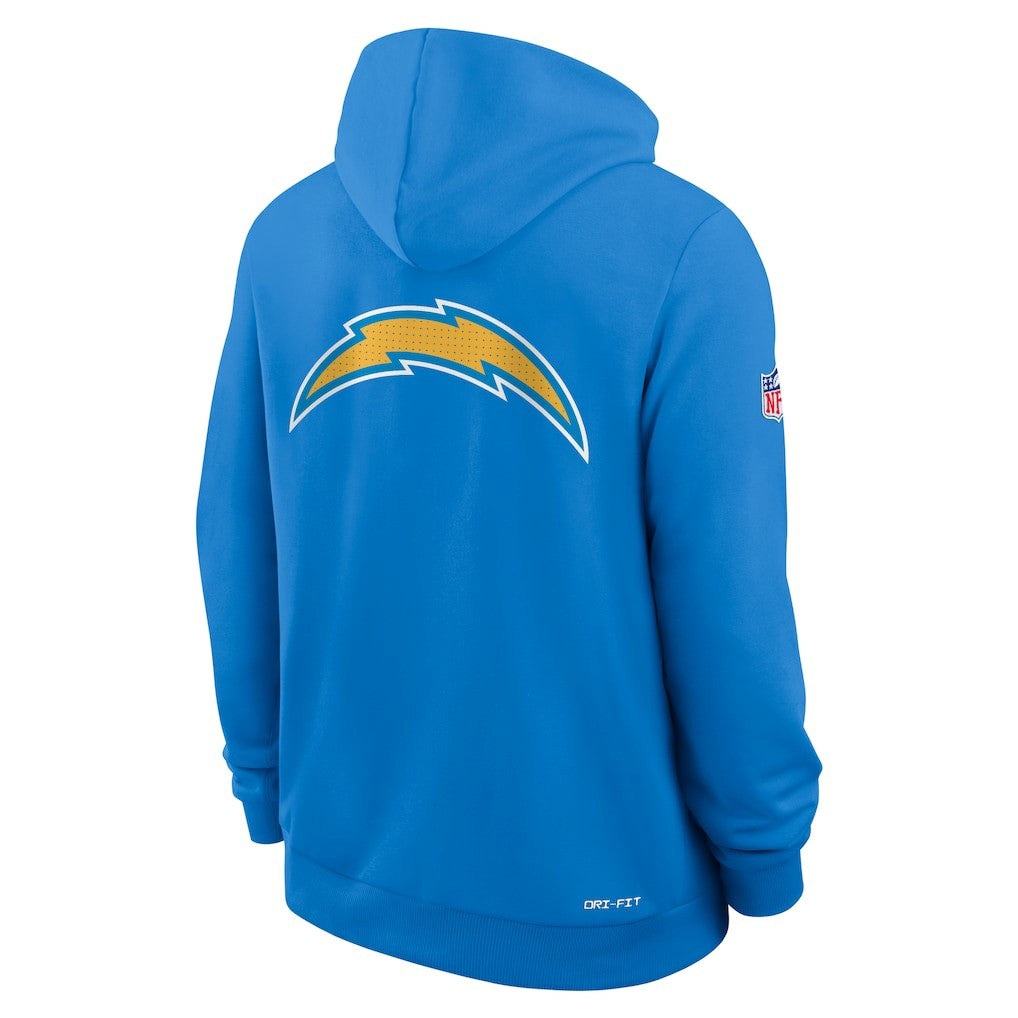 Los Angeles Chargers Sideline Standard Issue Utility Player Dri-FIT Full-Zip Hoodie - Powder Blue Hoodies