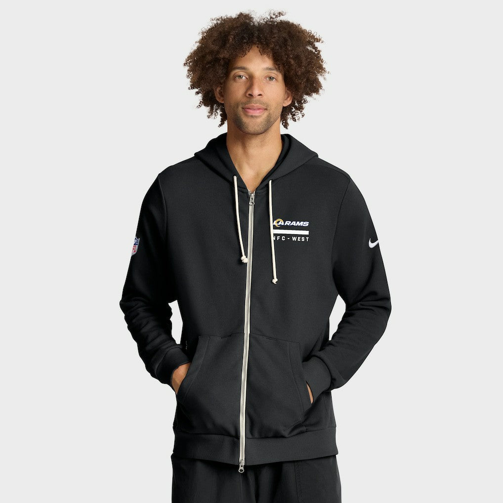 Los Angeles Rams Sideline Standard Issue Utility Player Dri-FIT Full-Zip Hoodie - Black Hoodies