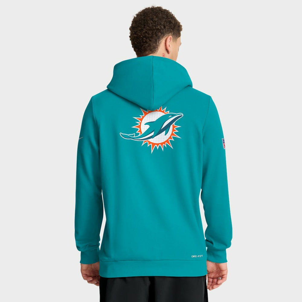 Miami Dolphins Sideline Standard Issue Utility Player Dri-FIT Full-Zip Hoodie - Aqua Hoodies