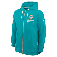 Miami Dolphins Sideline Standard Issue Utility Player Dri-FIT Full-Zip Hoodie - Aqua Hoodies