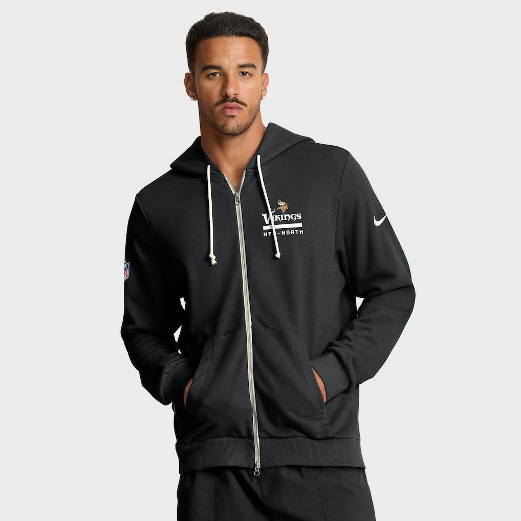 Minnesota Vikings Sideline Standard Issue Utility Player Dri-FIT Full-Zip Hoodie - Black Hoodies