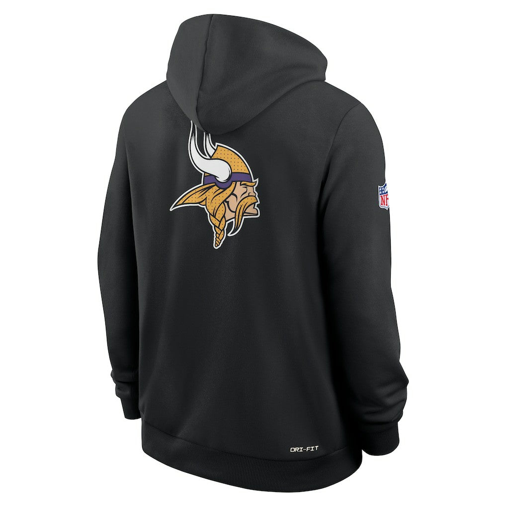 Minnesota Vikings Sideline Standard Issue Utility Player Dri-FIT Full-Zip Hoodie - Black Hoodies